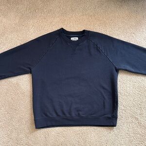 Brooklinen Navy Loungewear Crew Neck Sweater
